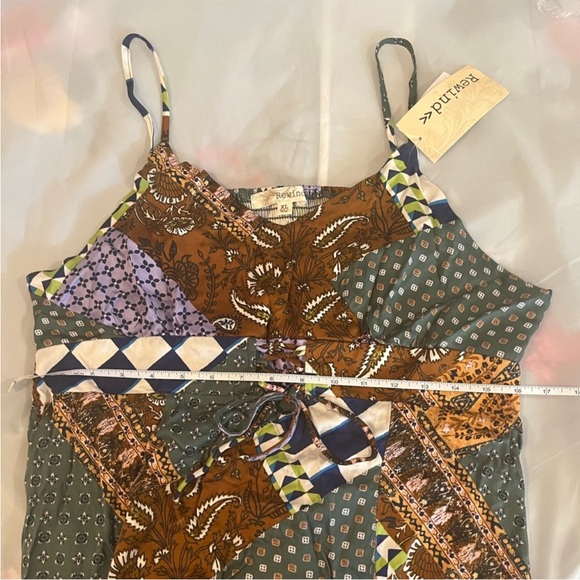 NEW Rewind Juniors Girls Corset Print Midi Slip Dress sz:XL - Picture 9 of 13